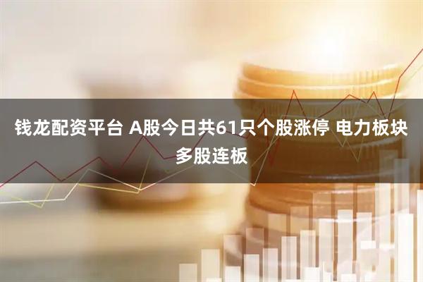 钱龙配资平台 A股今日共61只个股涨停 电力板块多股连板
