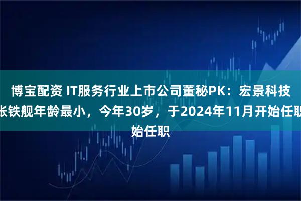 博宝配资 IT服务行业上市公司董秘PK：宏景科技张铁舰年龄最小，今年30岁，于2024年11月开始任职